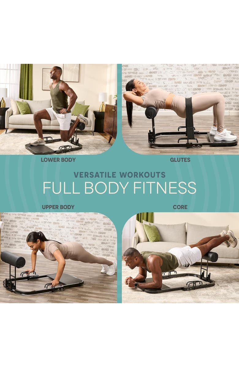 Lifepro Hip Thrust Machine Adjustable Glutes Workout Equipment for Home GluteBlast Foldable Sissy Squat Machine Bench, Alternate, color, Lite Black