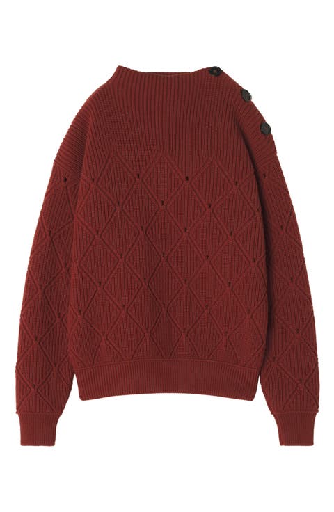 Wool Sweater With Diamond Detail