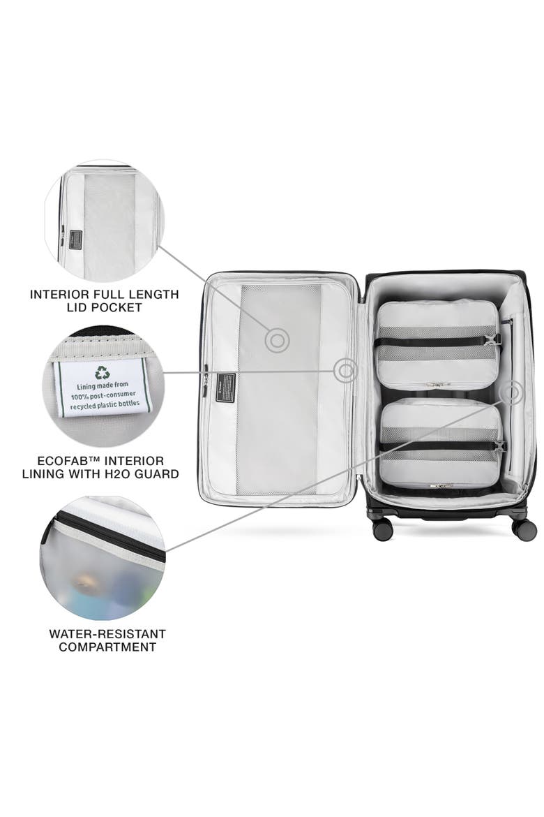 Versapack + Lightweight Softside Expandable 29" Large Checked Spinner Luggage, Alternate, color, Black