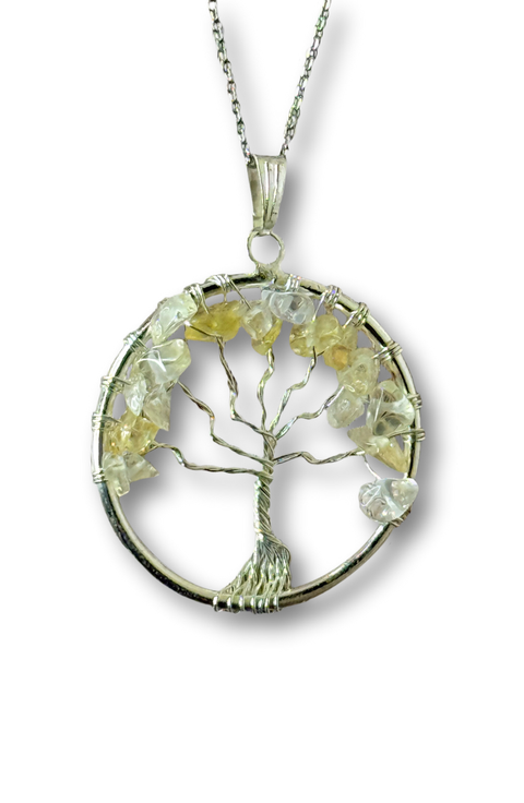 Tree of Life Gemstone Necklace