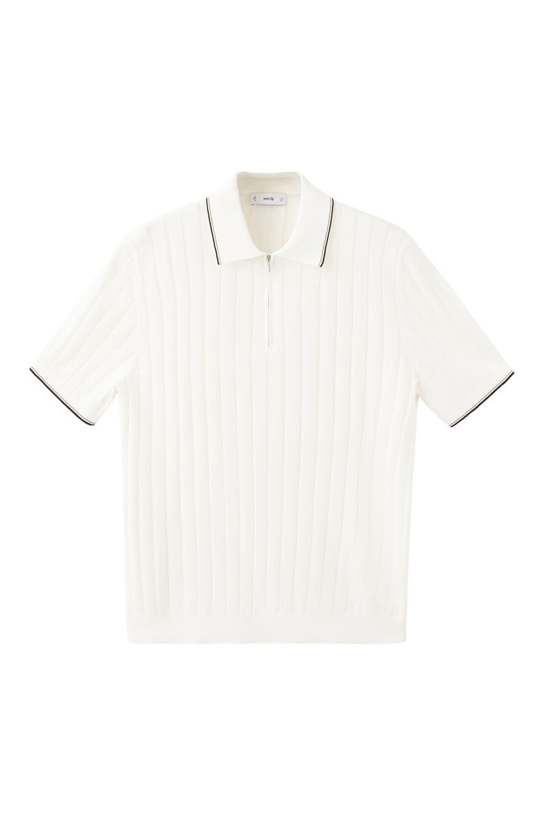 Zip Placket Polo, Alternate, color, OFF WHITE