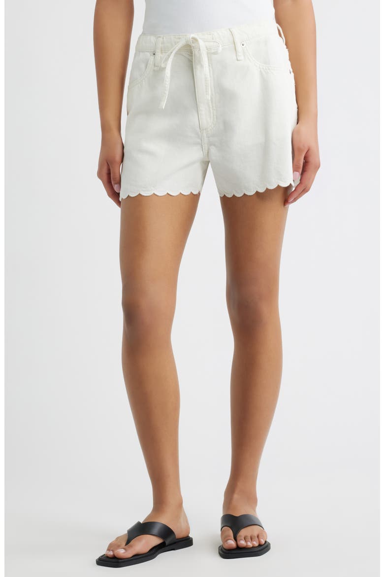 Ultra Featherweight Nolan Drawstring Denim Shorts, Main, color, WHITE SCALLOP