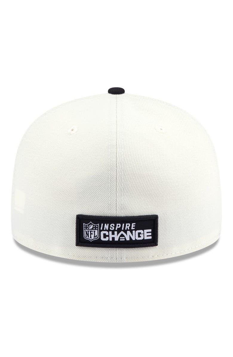 New Era Men's New Era Cream/Black Philadelphia Eagles 2022 Inspire Change  59FIFTY Fitted Hat, Alternate, color, 