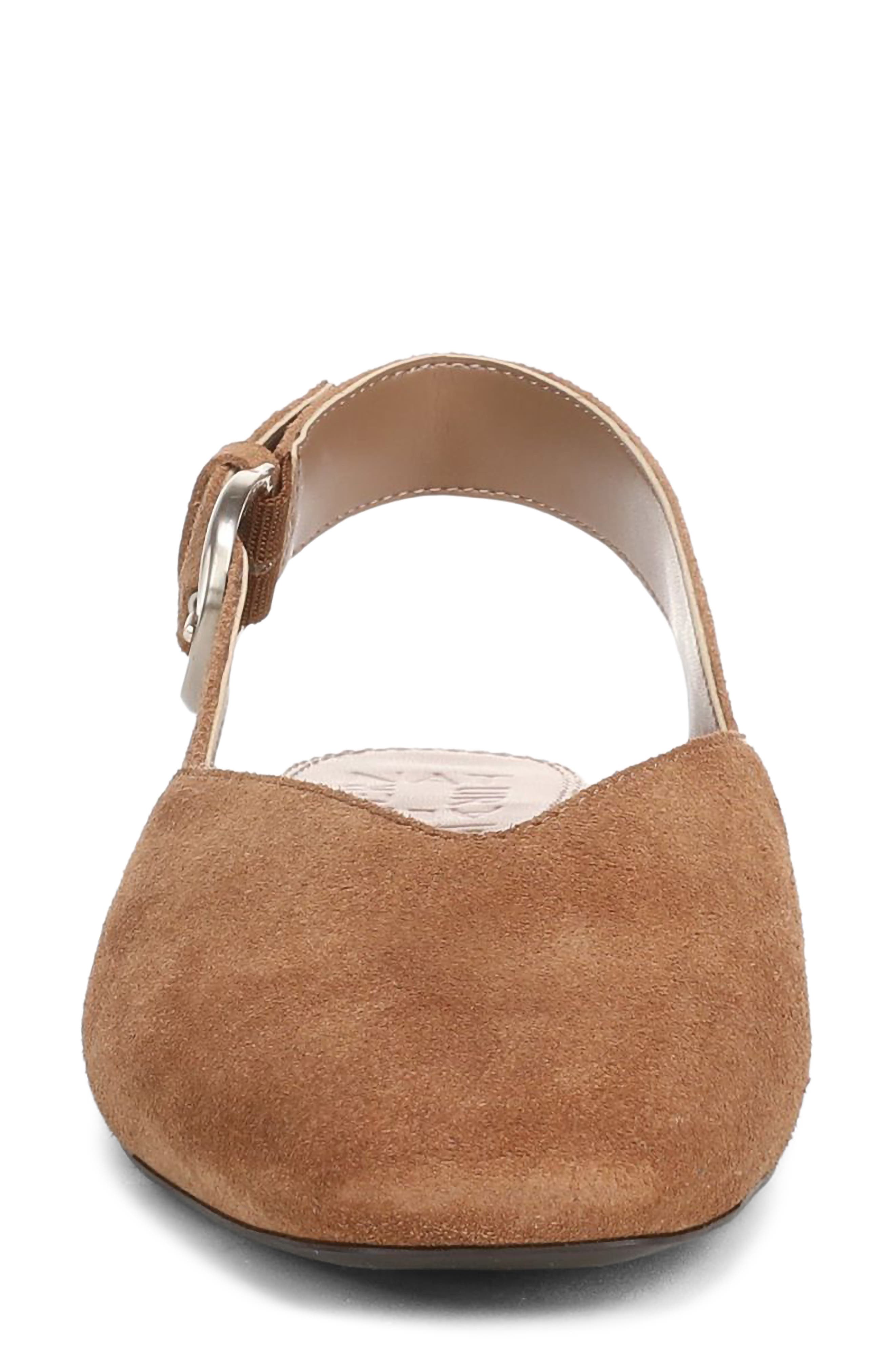 Crystal Slingback Flat, Alternate, color, WALNUT WAKE SUEDE