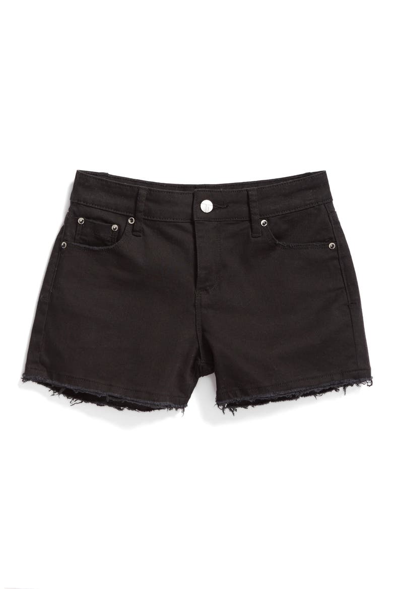 Frayed Shorts, Main, color, BLACK
