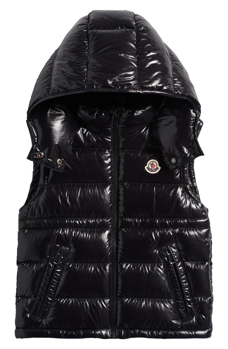 Moncler Kids' Ania Down Hooded Puffer Vest, Main, color, Black