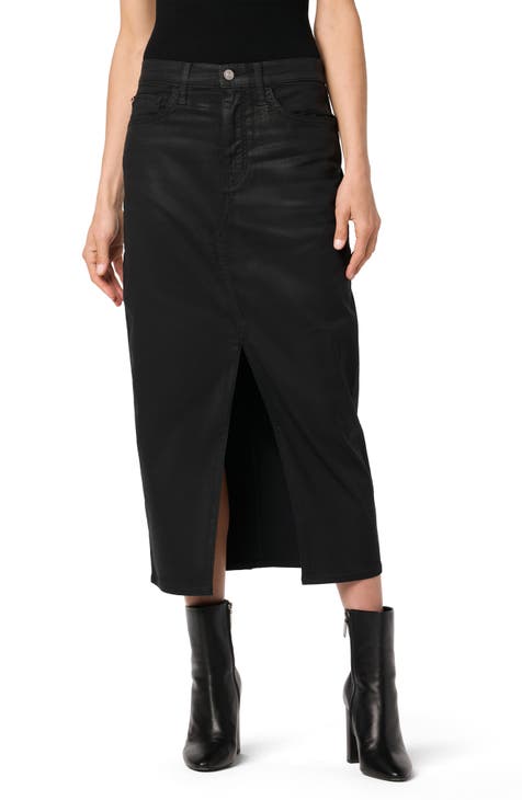 Reconstructed Coated Maxi Skirt