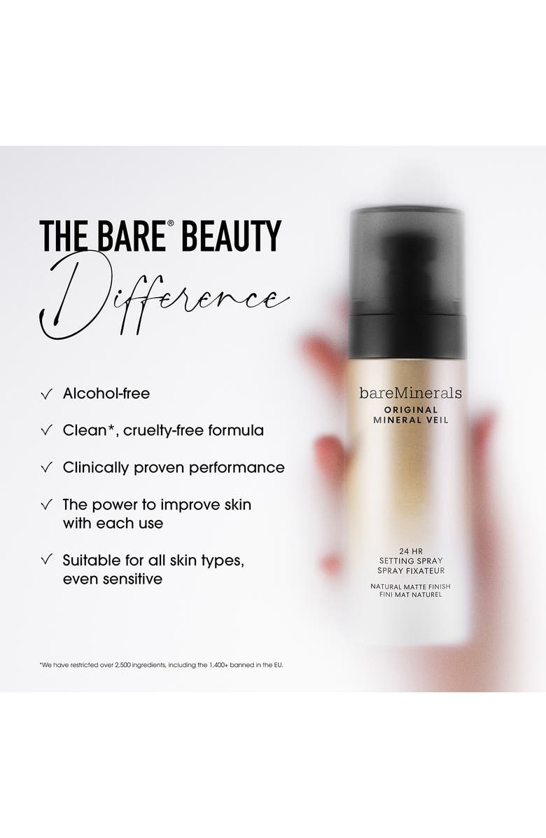 bareMinerals<sup>®</sup> ORIGINAL Mineral Veil 24-Hour Natural Matte Setting Spray, Alternate, color,