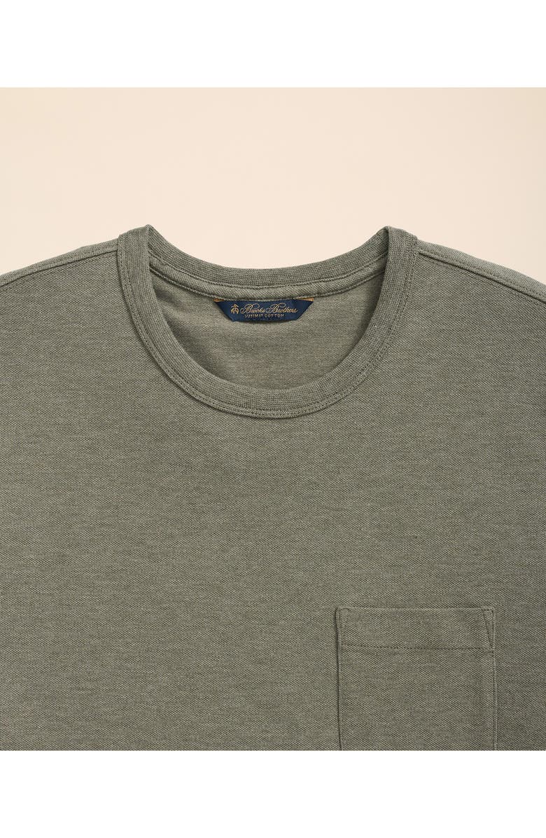 Brooks Brothers Cotton Piqué Pocket T-Shirt, Alternate, color,