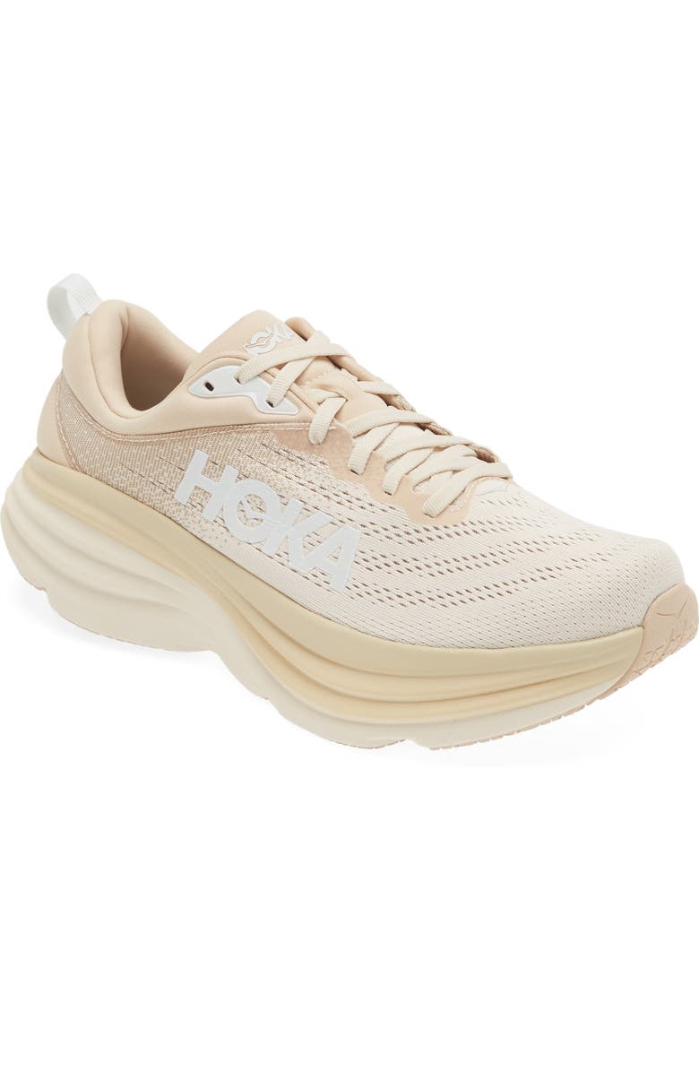 HOKA Bondi 8 Running Shoe, Main, color, Shifting Sand / Eggnog
