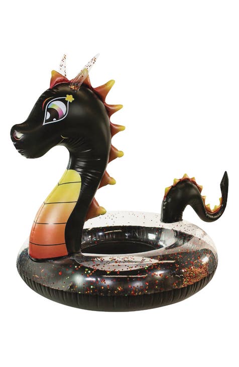 Black Glitter Dragon 42" Pool Tube