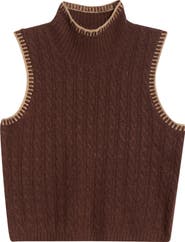 UGG® Zariah Cable Sleeveless Mock Neck Sweater
