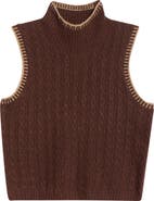 UGG® Zariah Cable Sleeveless Mock Neck Sweater