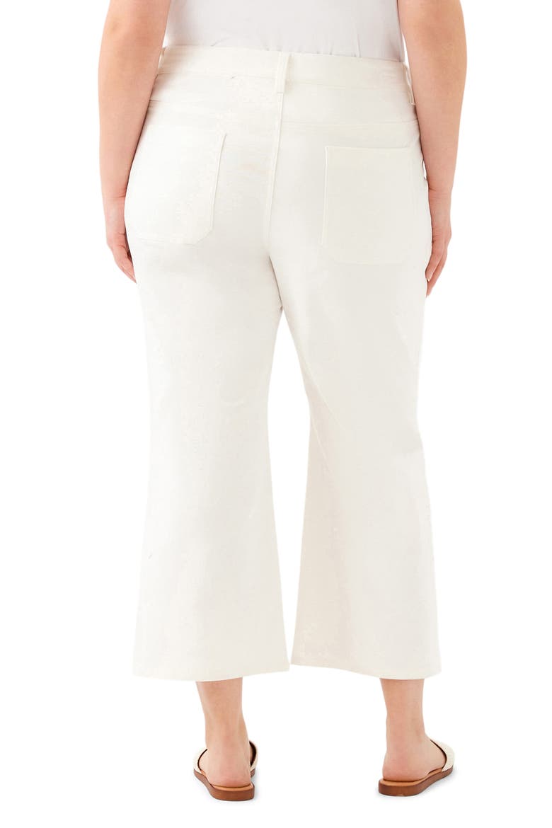 Lauren Stretch Cotton Crop Pants, Alternate, color, OFF WHITE
