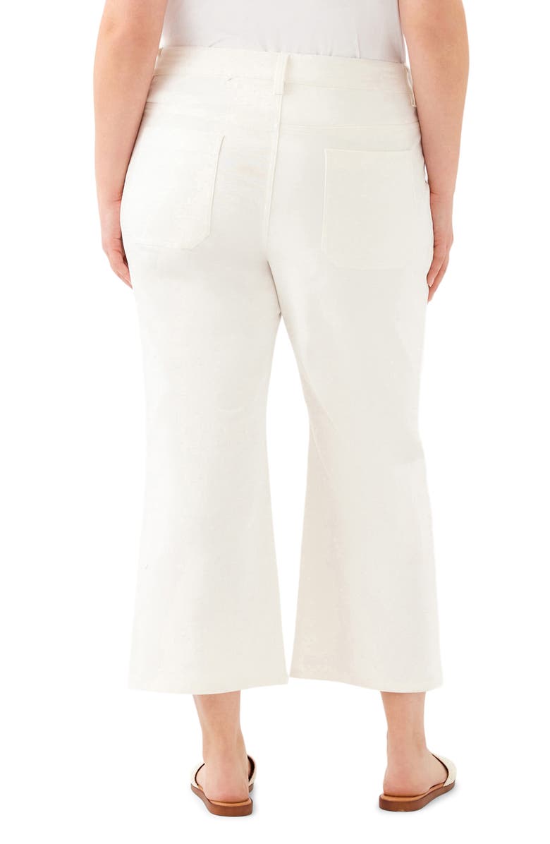 Karen Kane Lauren Stretch Cotton Crop Pants, Alternate, color, Off White