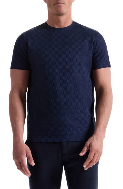 Geo Textured Cotton T-Shirt