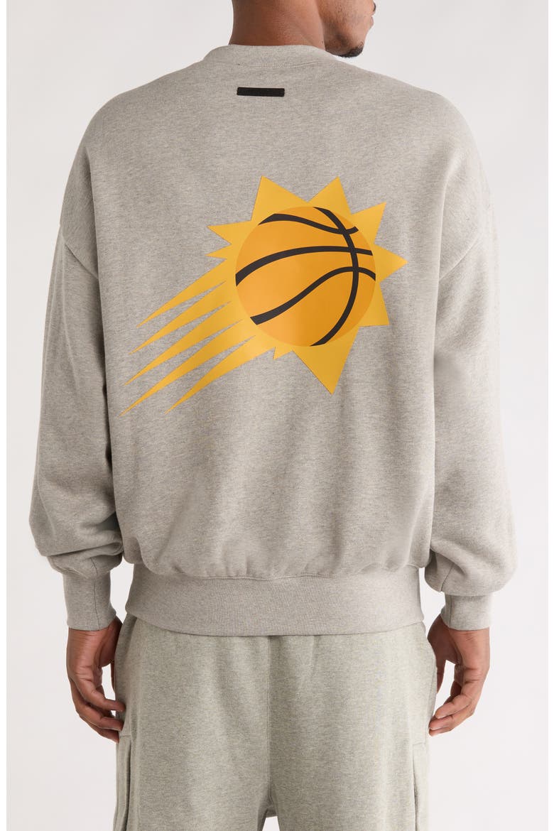 x NBA Suns Sport Fit Crewneck Sweatshirt, Alternate, color, WARM HEATHER