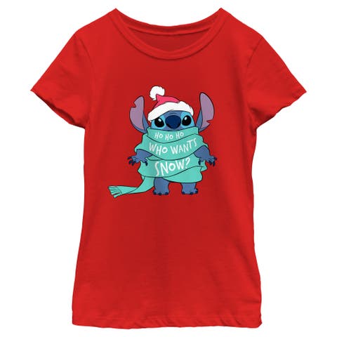 Girl's Lilo & Stitch Who Wants Snow?  Graphic T-Shirt