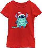 Lilo & Stitch Girl's Lilo & Stitch Who Wants Snow?  Graphic T-Shirt