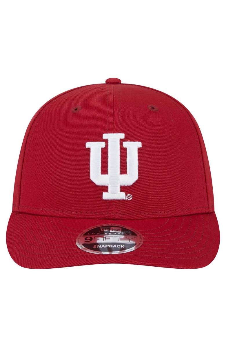 New Era Men's New Era Crimson Indiana Hoosiers Low Profile 9FIFTY Snapback Hat, Alternate, color, 