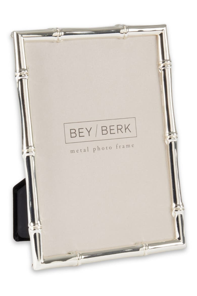 Bamboo Textured Picture Frame, Main, color, SILVER