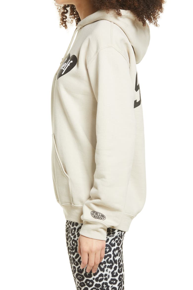 Petals and Peacock Self Love Hoodie, Alternate, color, SAND