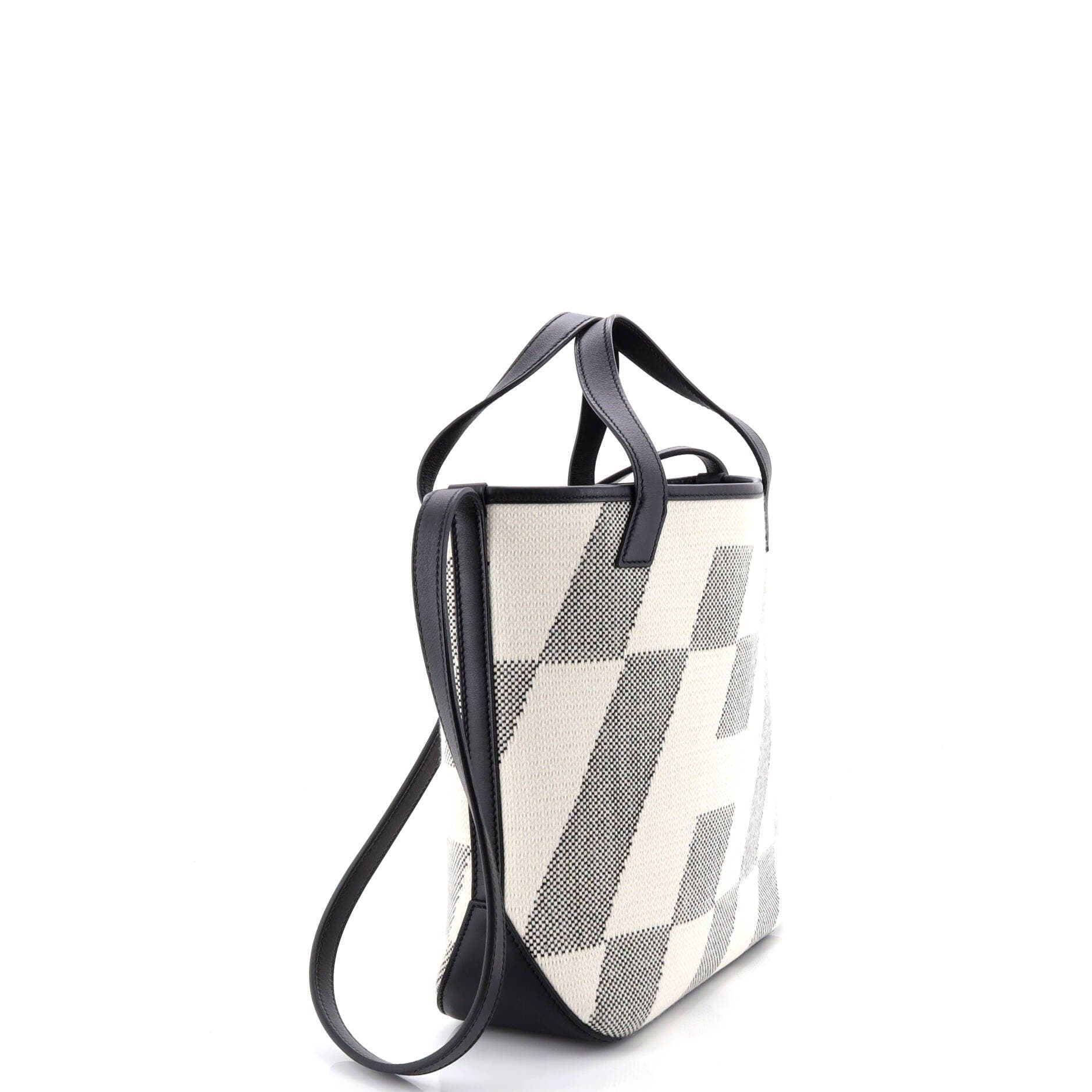 Pre-Owned Hermes Cabas H en Biais Tote Canvas with Leather 27, Alternate, color, Noir