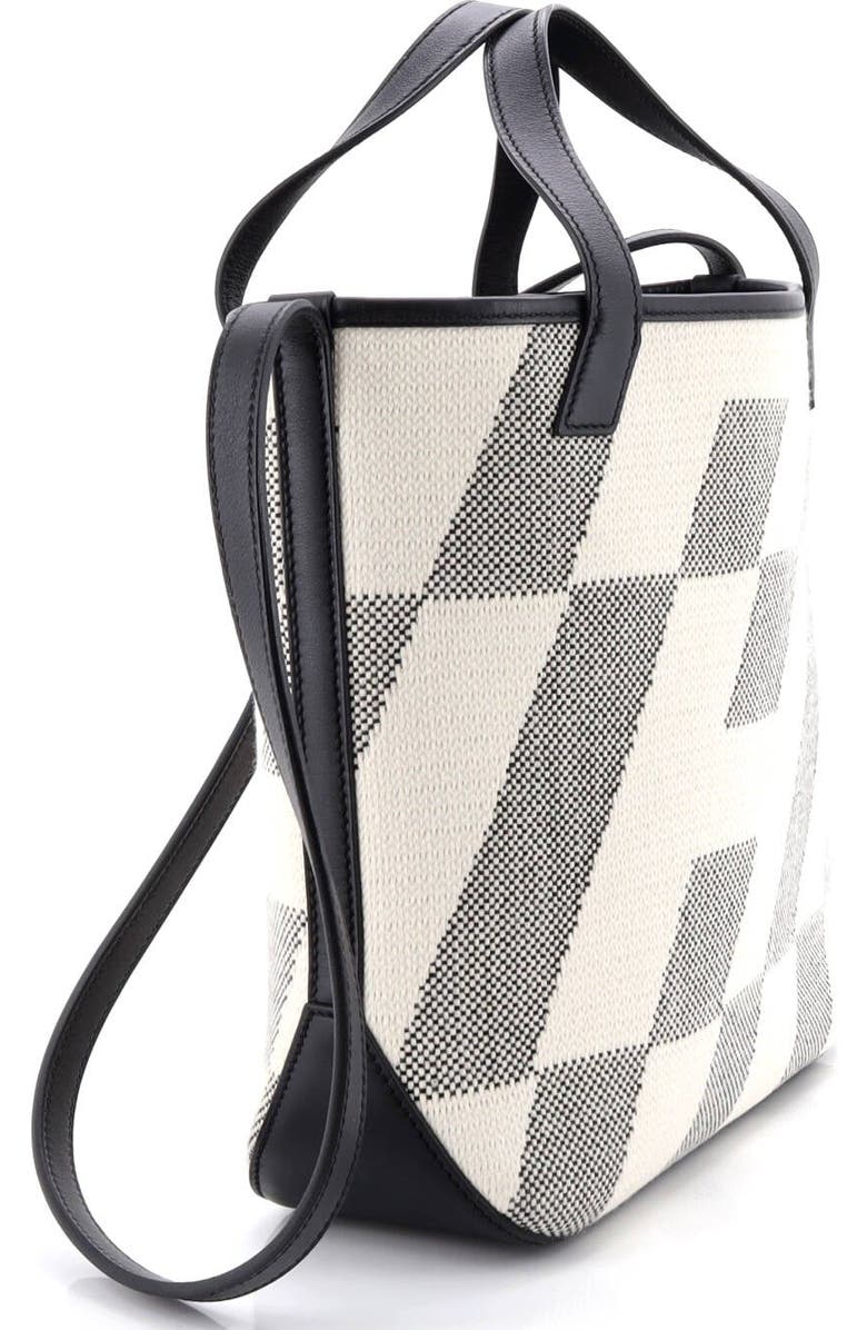 Pre-Owned Hermes Cabas H en Biais Tote Canvas with Leather 27, Alternate, color, Noir