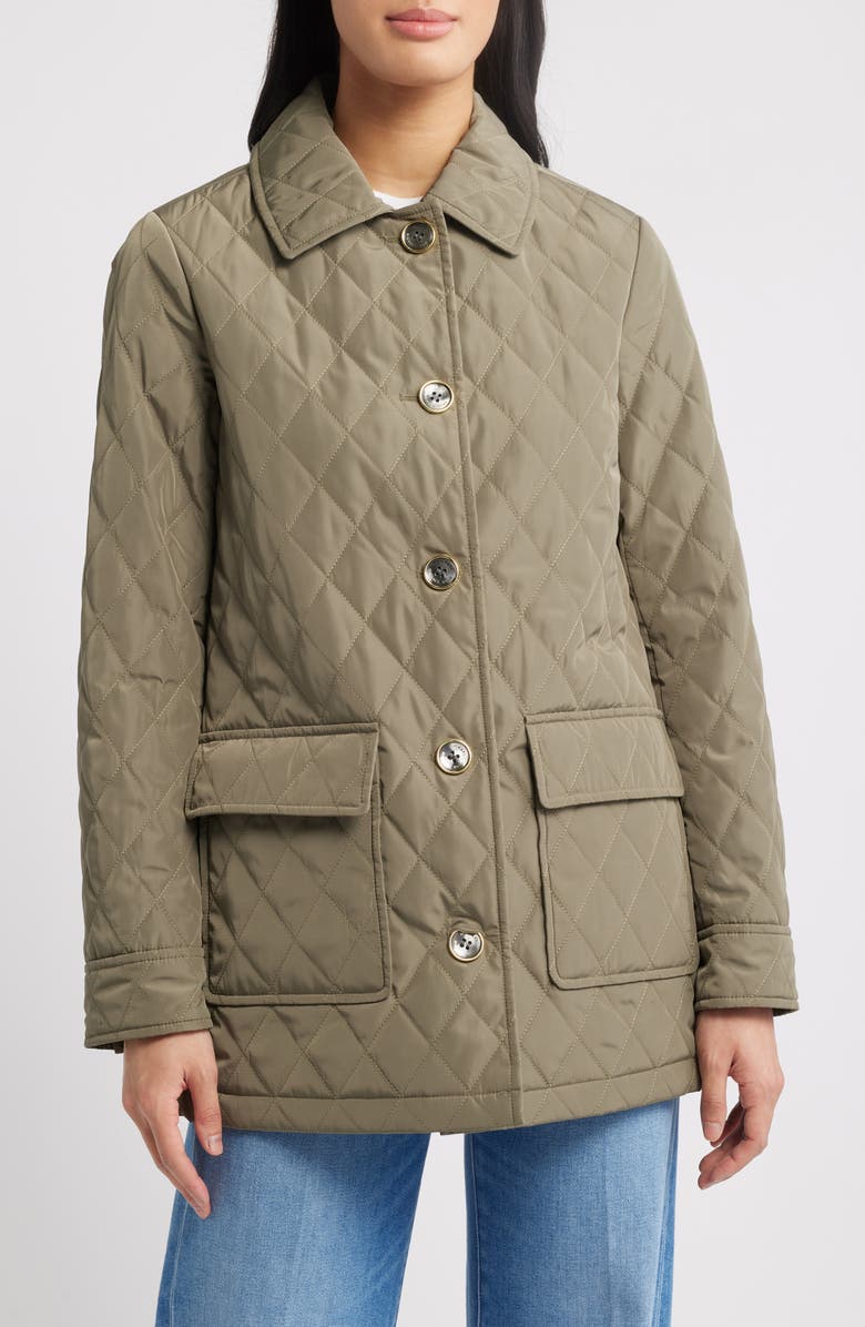Michael Kors Diamond Quilted Barn Jacket, Main, color,