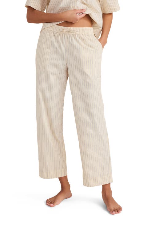 Organic Cotton Poplin Stripe Pajama Pants