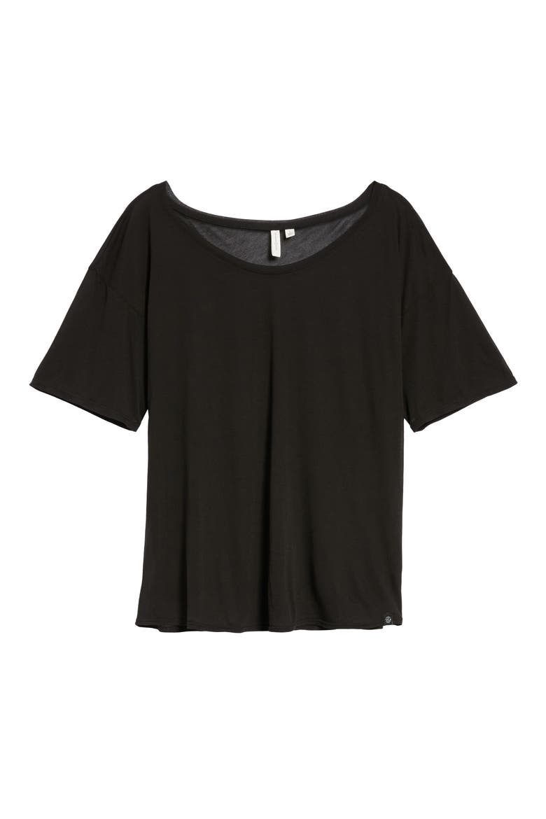 Off the Shoulder Tee, Alternate, color, BLACK