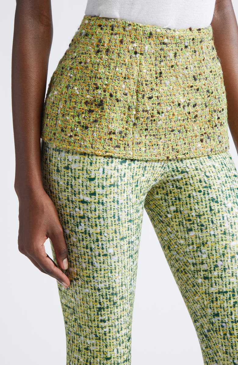 DIESEL<sup>®</sup> P-Hour Bouclé Skirt with Trompe l'Oeil Leggings, Alternate, color, Fern