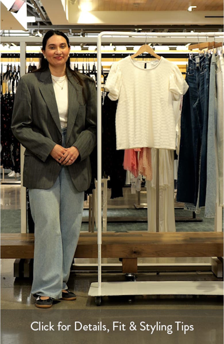 Texture Knit Bubble Sleeve Top, sales video thumbnail