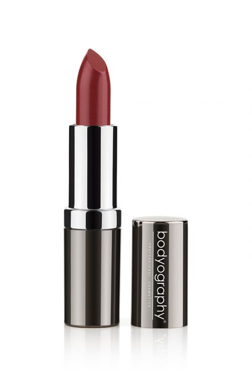 Bodyography Lipstick Sorbet -purple Frost (shimmer) 0.13oz In Anna -deep Red (satin/matte)