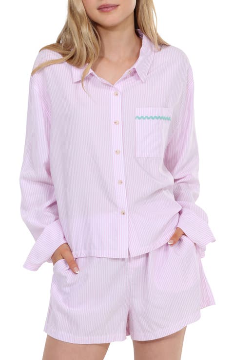 Awaken Long Sleeve Shorts Pajamas