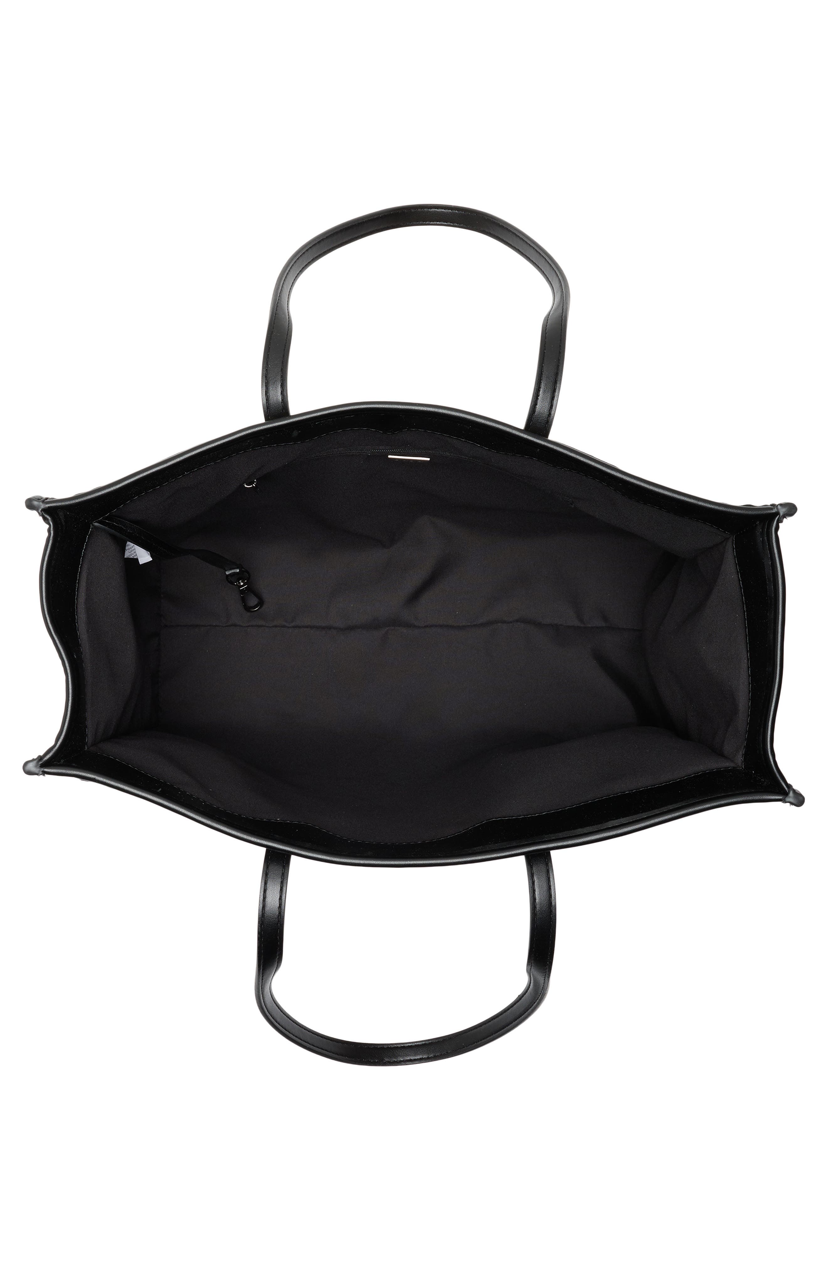 BCBG Canvas Tote Bag, Alternate, color, Natural Black