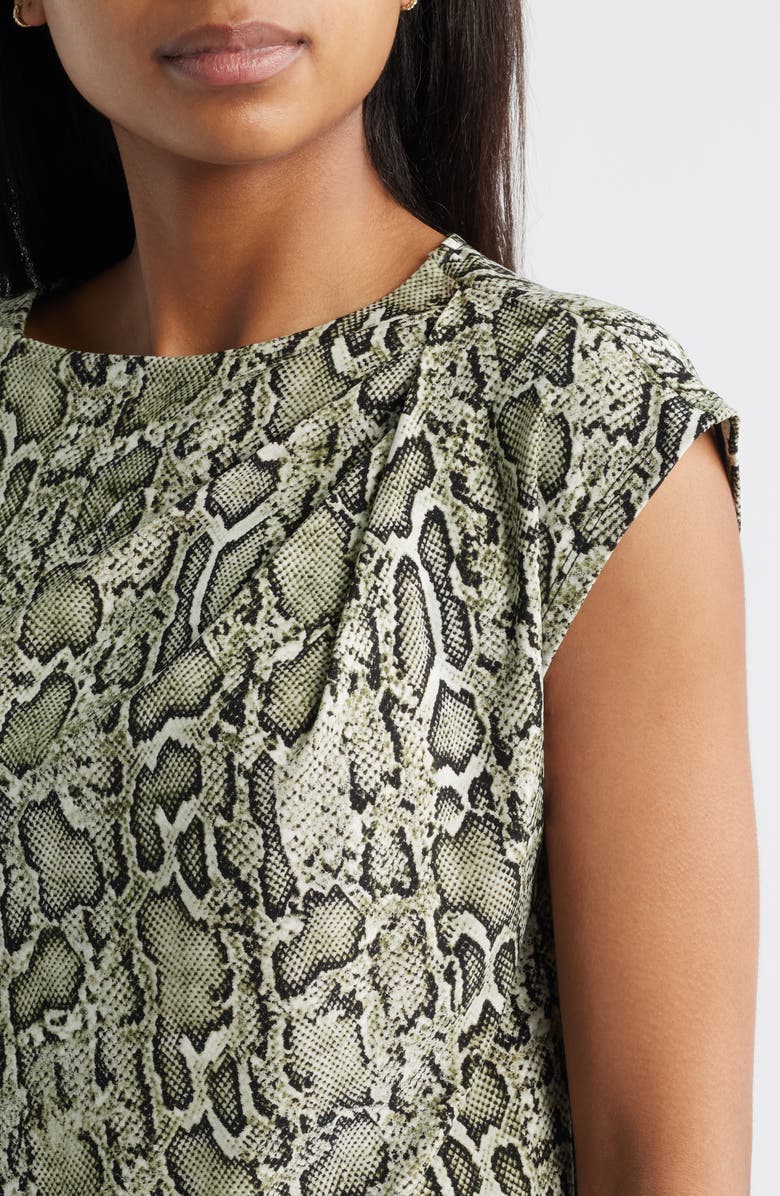 Anne Klein Pleated Cap Sleeve Top, Alternate, color, 