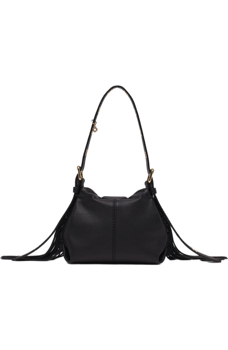 maje Miss M micro leather bag, Alternate, color, Black