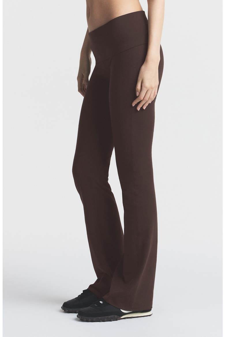 Cotton Jersey Foldover Pants, Alternate, color, ESPRESSO