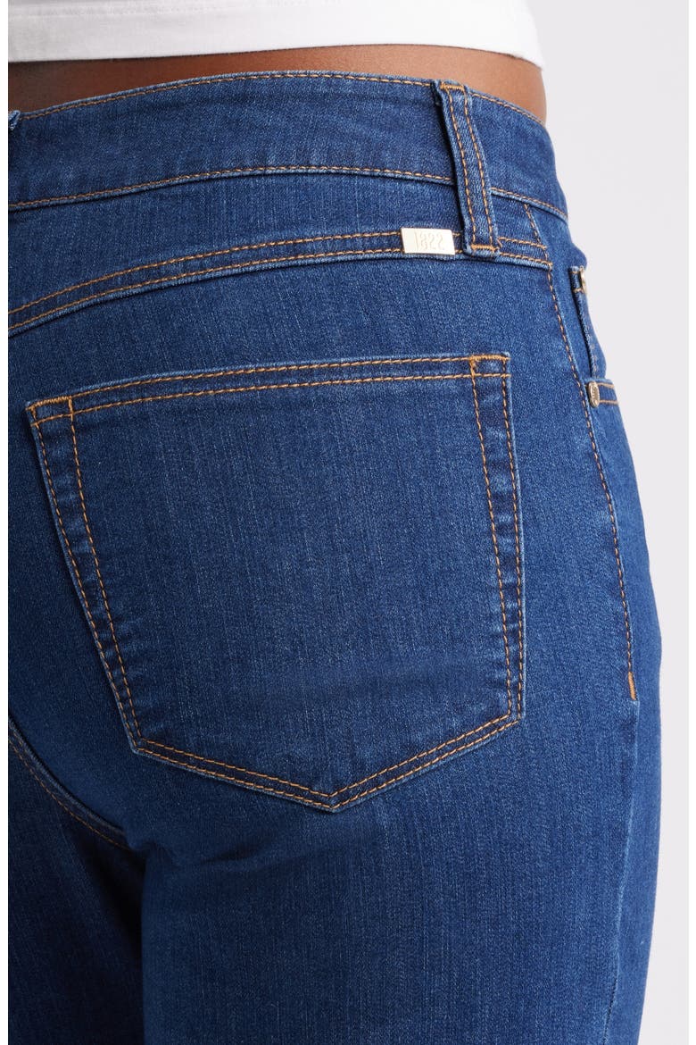 High Waist Cuff Straight Leg Jeans, Alternate, color, BAE
