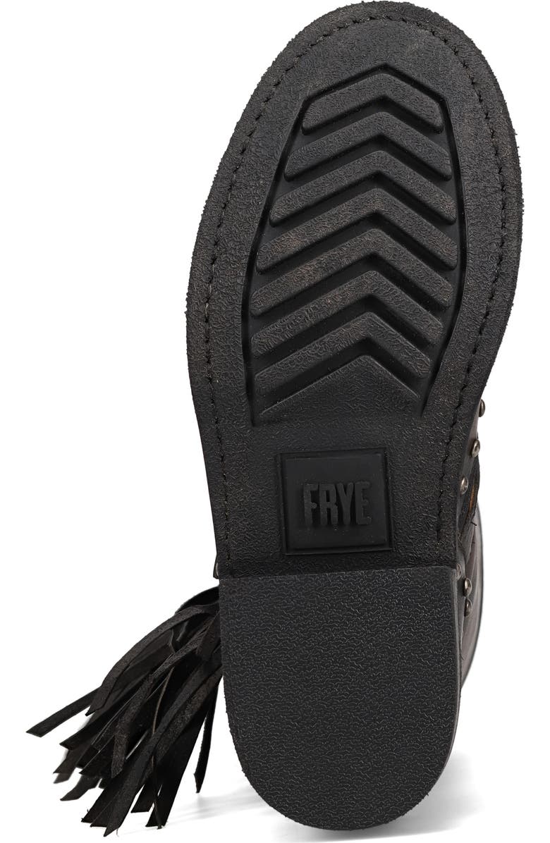 Frye Viv Fringe Trim Boot, Alternate, color, Black