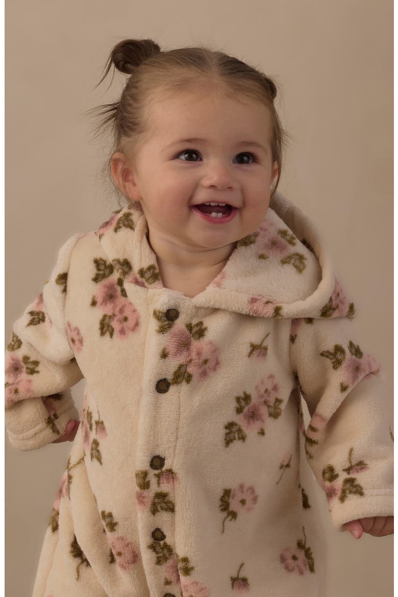 Kids' Rose Garden Fleece Jumpsuit, Alternate, color, NATURAL