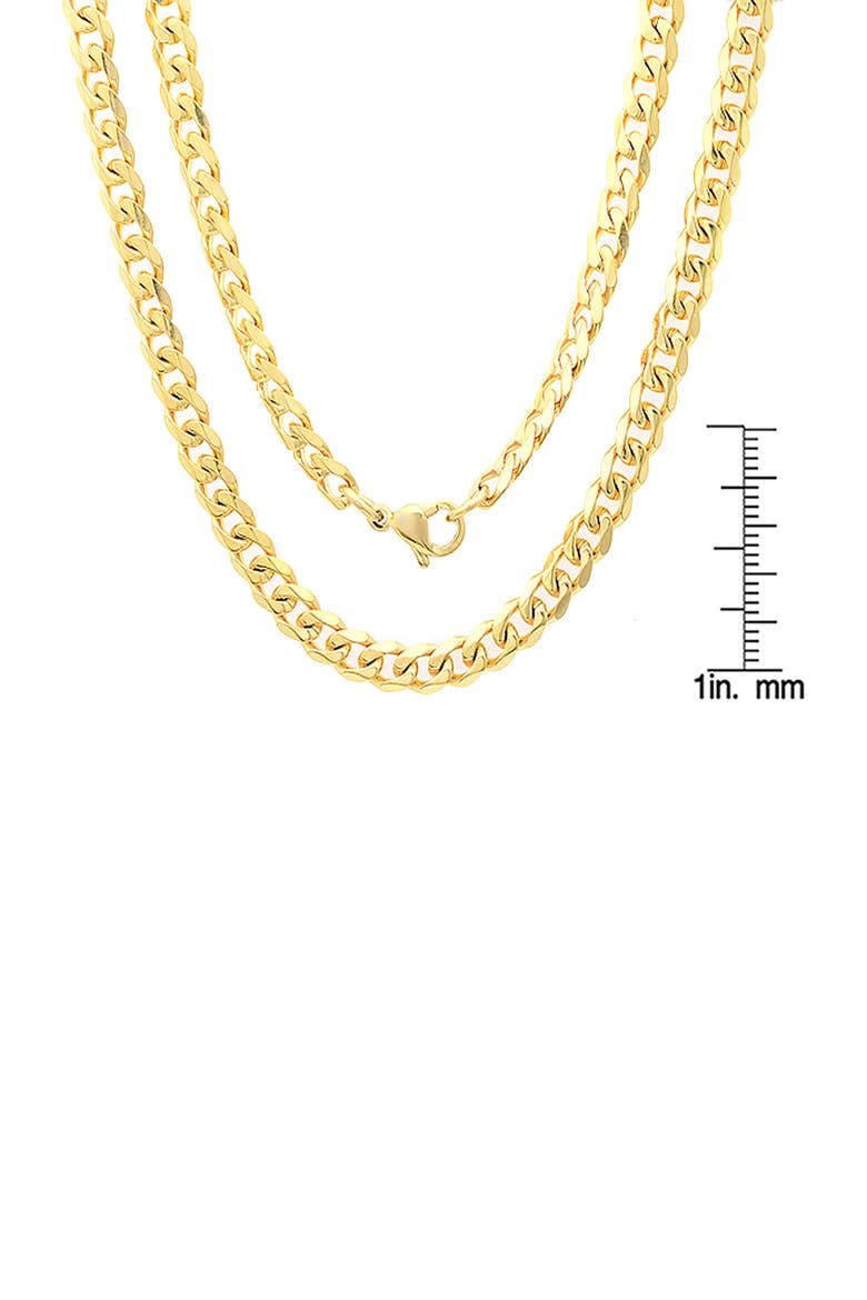 Stainless Steel Chain Link Necklace, Alternate, color, YELLOW