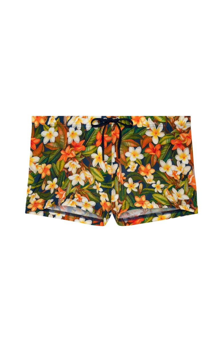 HOM Etna Swim Shorts, Main, color, Navy Print