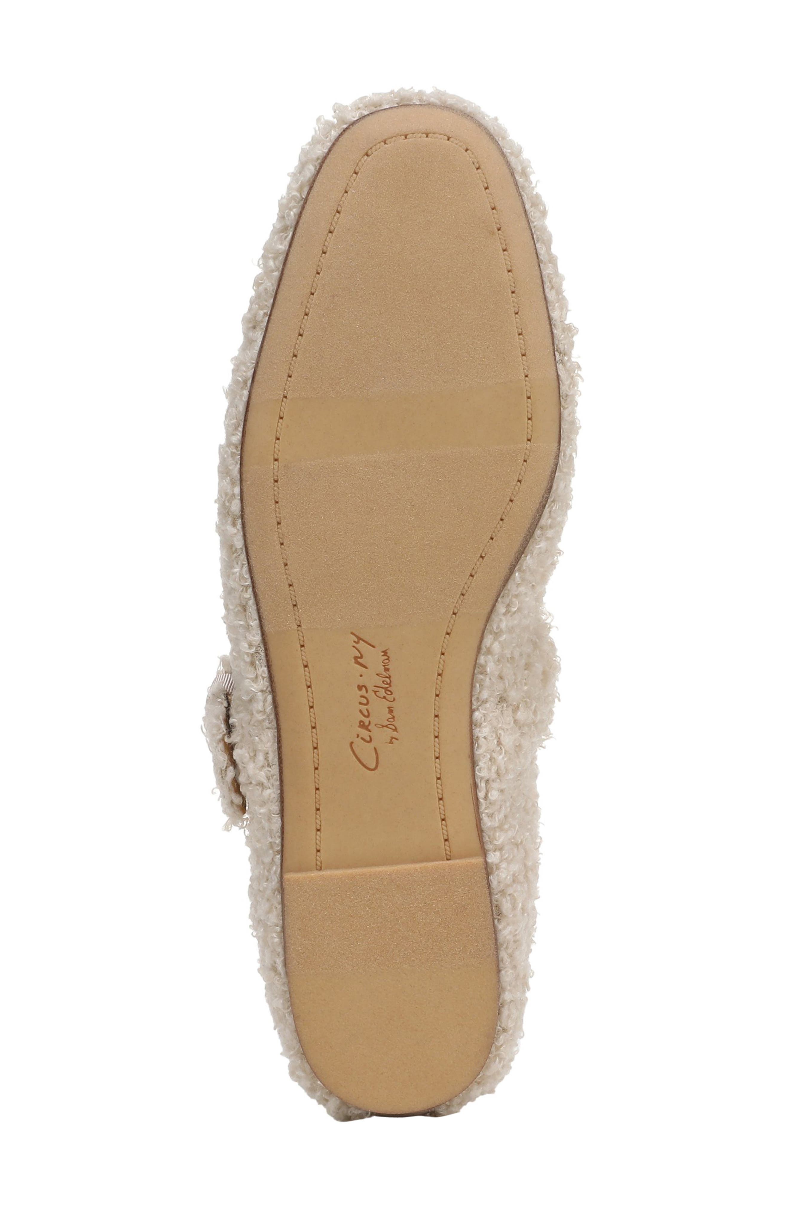 Circus NY by Sam Edelman Bella Faux Shearling Mary Jane Flat, Alternate, color, Natural