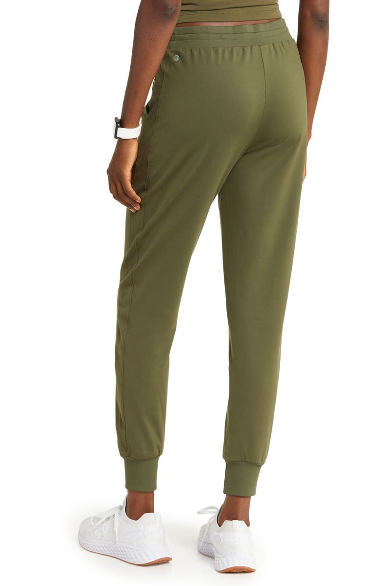 Zella Live In Pocket Joggers, Alternate, color, Olive Night
