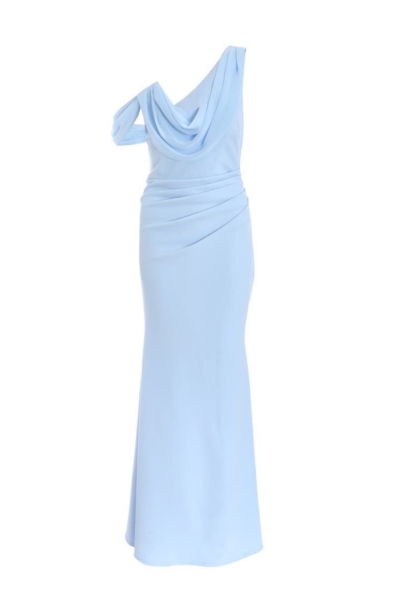 QUIZ Chiffon With Scuba Crepe Cowl Neck Maxi Dress, Alternate, color, 