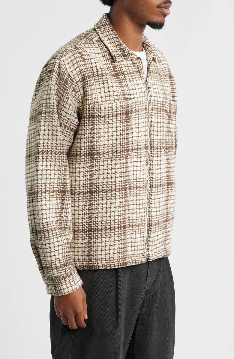 Obey Parker Cotton Zip-Up Shirt Jacket, Alternate, color, Unbleached Multi