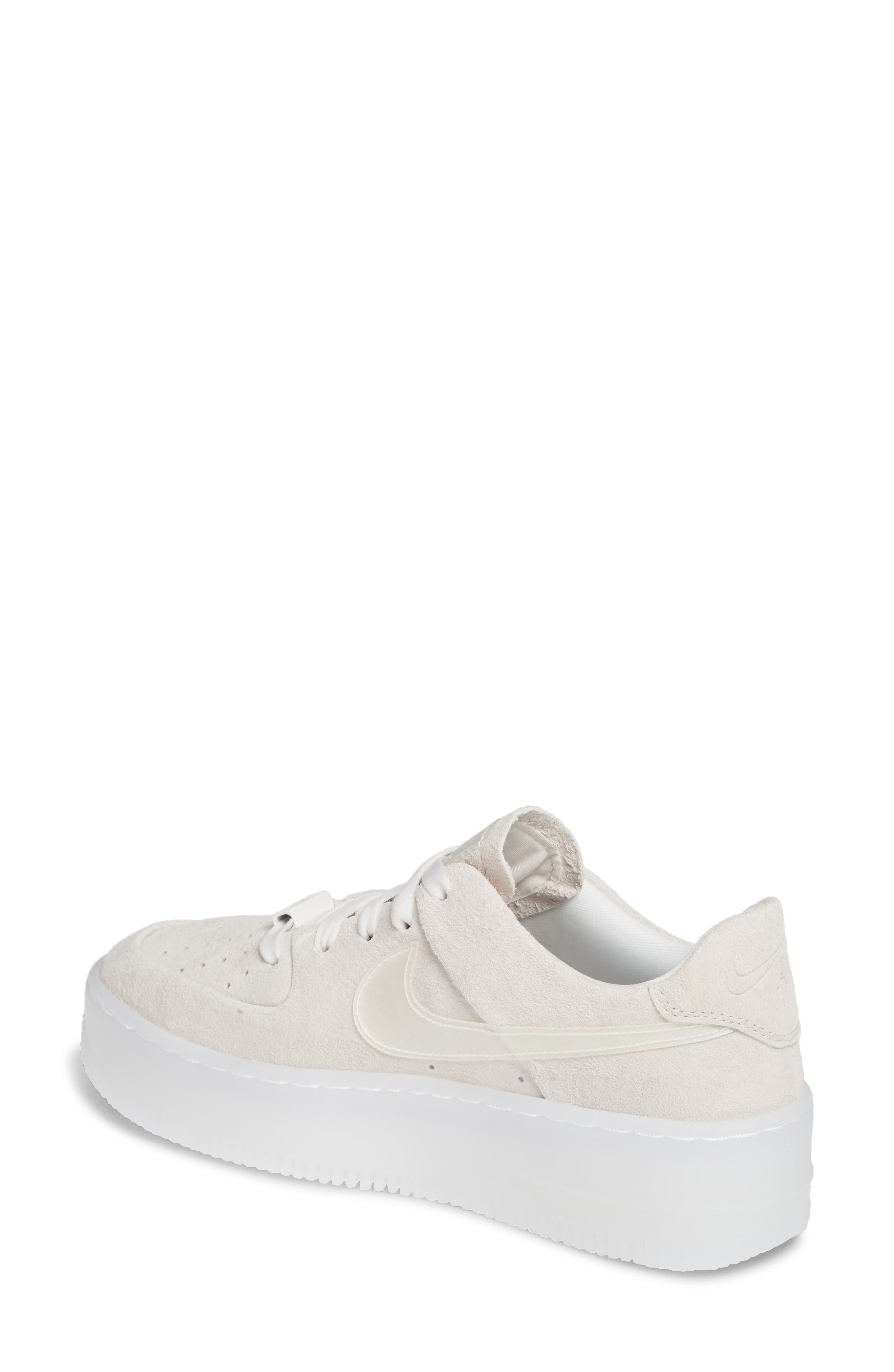 Air Force 1 Sage Low Platform Sneaker, Alternate, color, PHANTOM/ WHITE