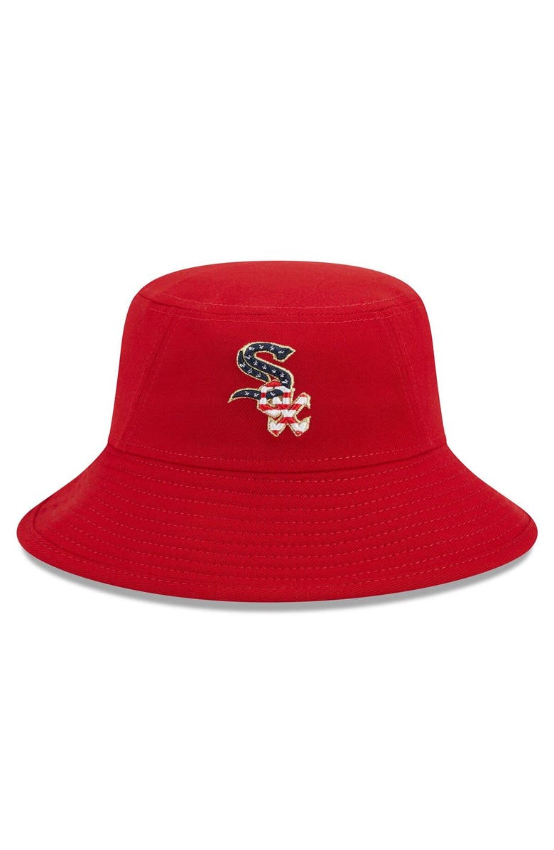 New Era Men's New Era Red Chicago White Sox 2023 Fourth of July Bucket Hat, Alternate, color, Red